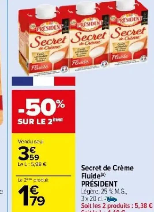 Secret de Crème Fluide PRÉSIDENT