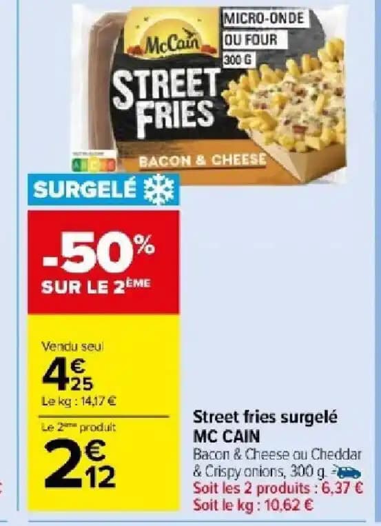 Street fries surgelé MC CAIN