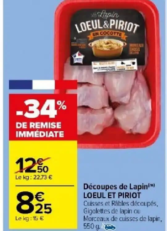 Découpes de Lapin LOEUL ET PIRIOT