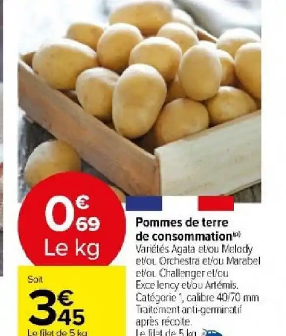 Pommes de terre de consommation