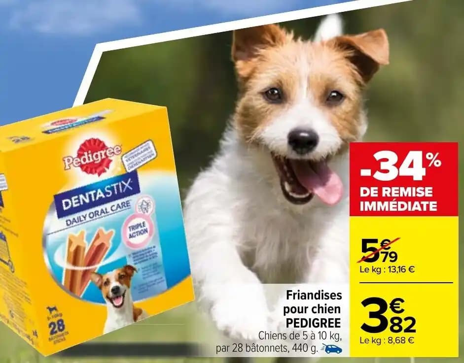 Friandises pour chien PEDIGREE Chiens de 5 à 10 kg,
