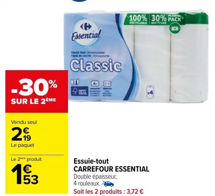 Essuie-tout CARREFOUR ESSENTIAL