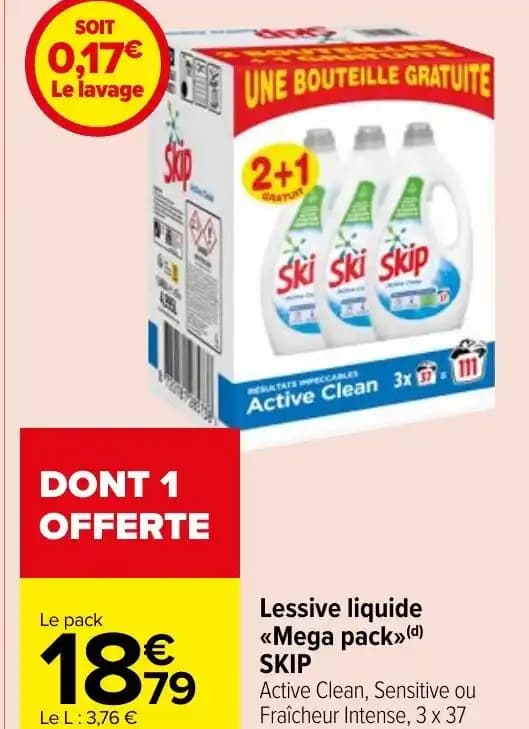 Lessive liquide <<Mega pack>>(d) SKIP