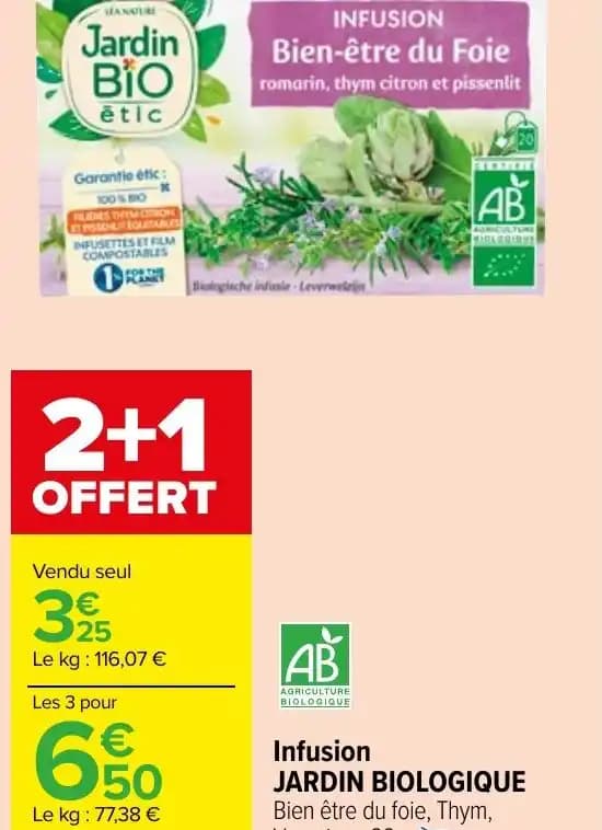 Infusion JARDIN BIOLOGIQUE