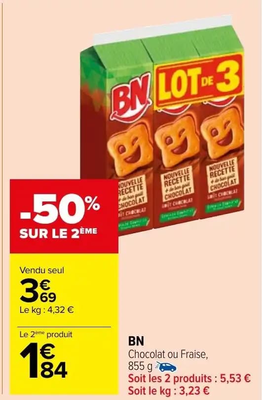 BN Chocolat ou Fraise, 855 g