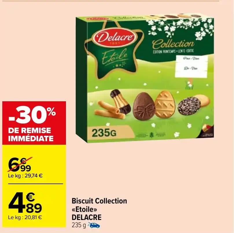 Biscuit Collection <<Etoile»> DELACRE 235 g