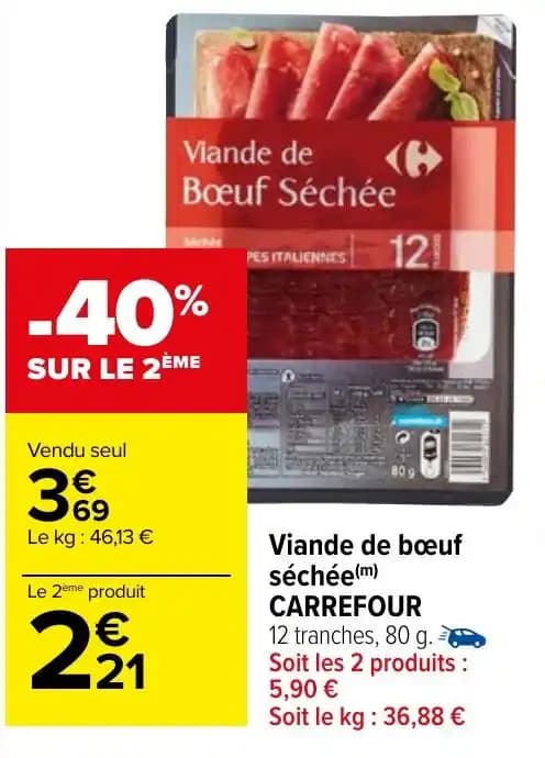 Viande de bœuf séchée (m) CARREFOUR