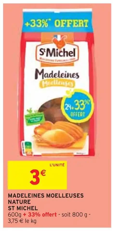 ST MICHEL MADELEINES MOELLEUSES NATURE