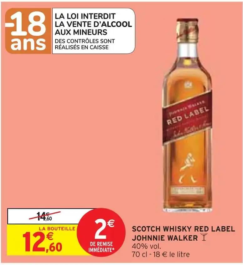 JOHNNIE WALKER SCOTCH WHISKY RED LABEL