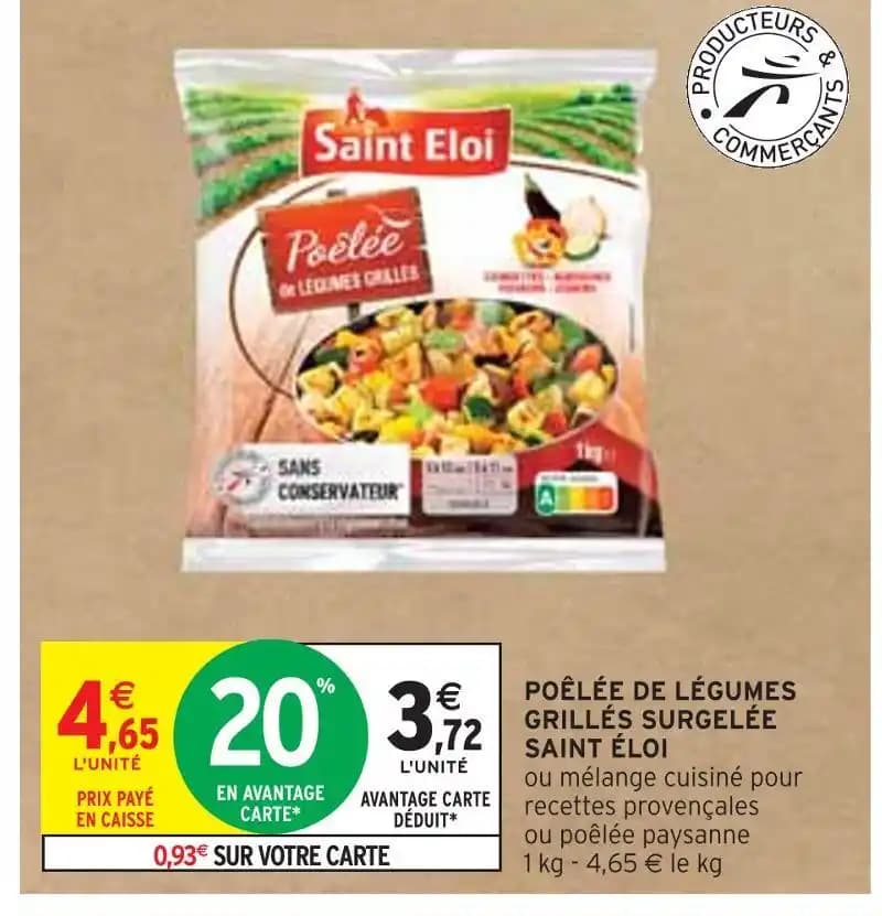 SAINT ÉLOI POÊLÉE DE LÉGUMES GRILLÉS SURGELÉE