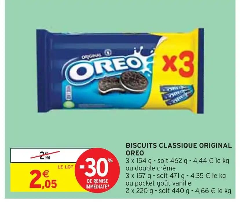 OREO BISCUITS CLASSIQUE ORIGINAL