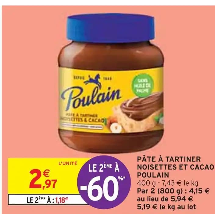 POULAIN PÂTE À TARTINER NOISETTES ET CACAO