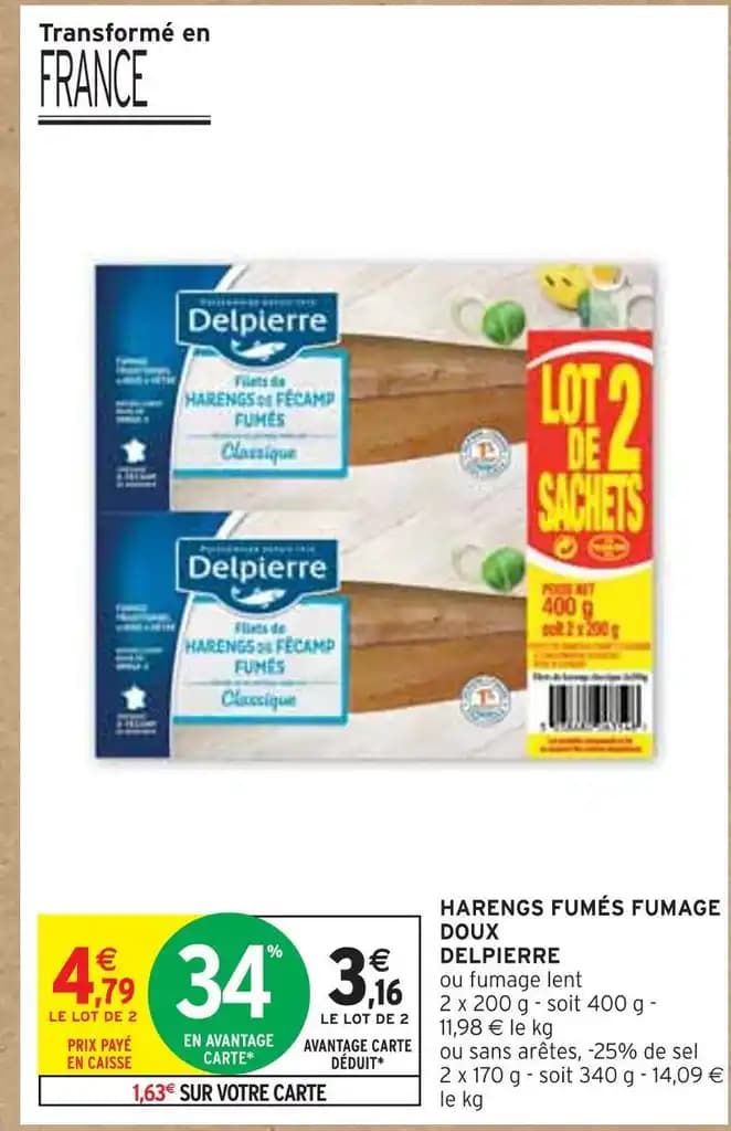 DELPIERRE HARENGS FUMÉS FUMAGE DOUX