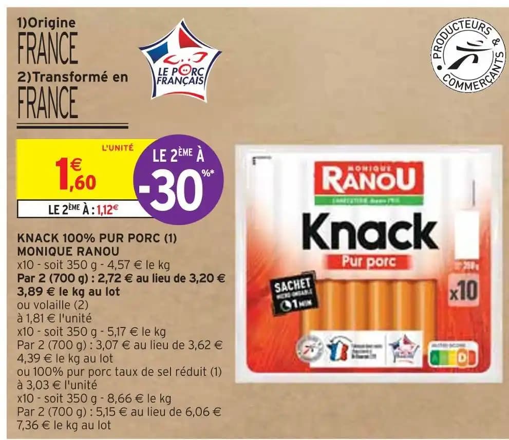 MONIQUE RANOU KNACK 100% PUR PORC