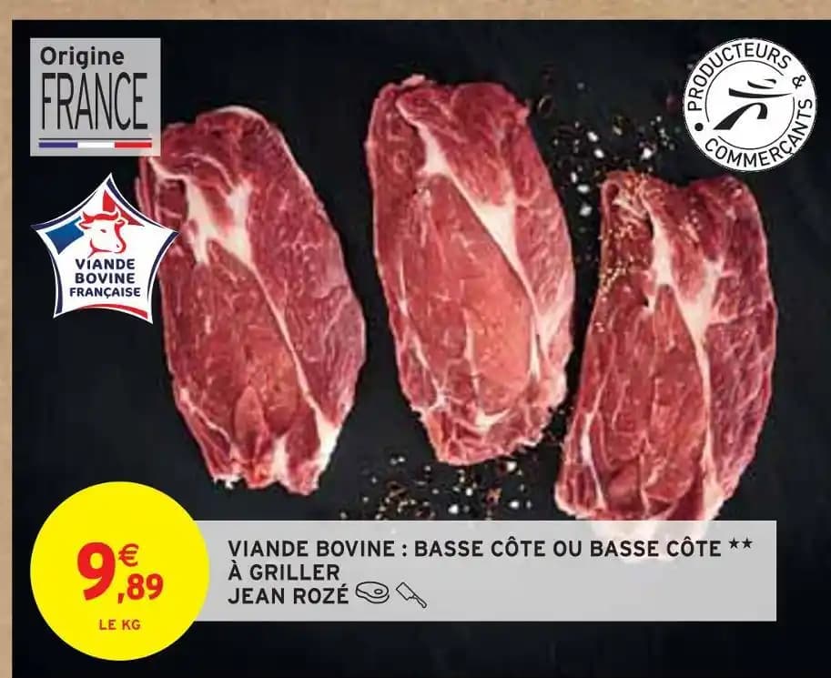 JEAN ROZÉ VIANDE BOVINE : BASSE CÔTE OU BASSE CÔTE À GRILLER