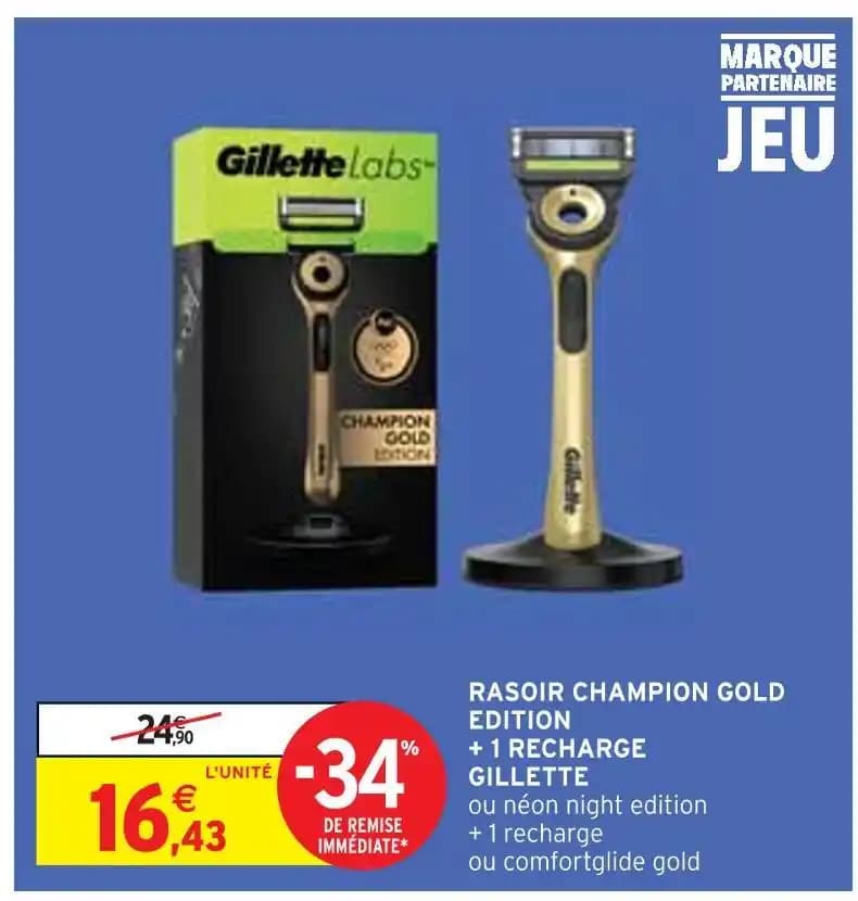 GILLETTE RASOIR CHAMPION GOLD EDITION