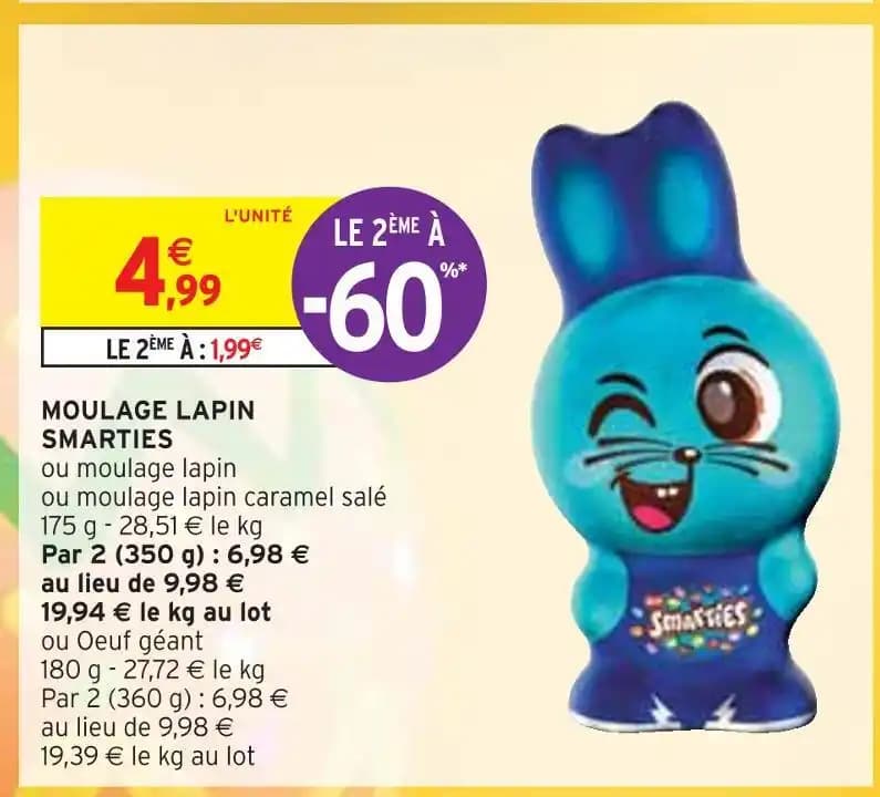 SMARTIES MOULAGE LAPIN