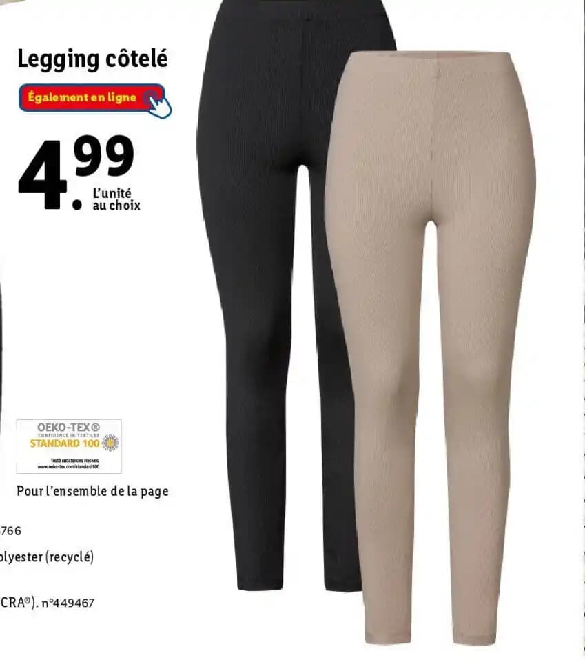 Legging côtelé