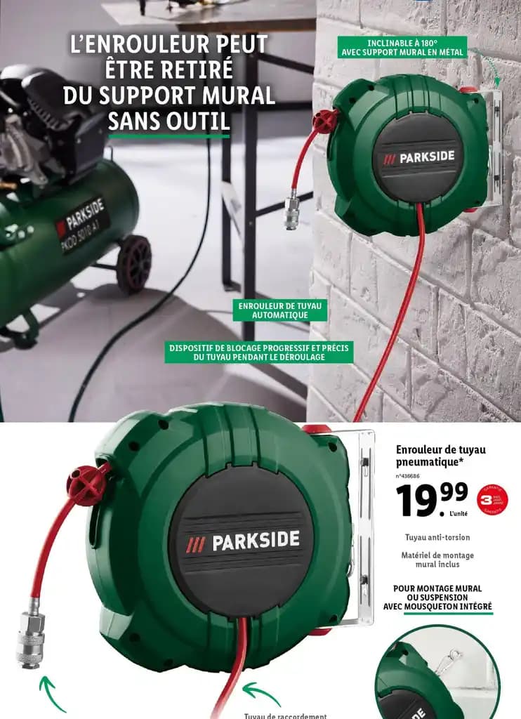 Enrouleur de tuyau pneumatique*