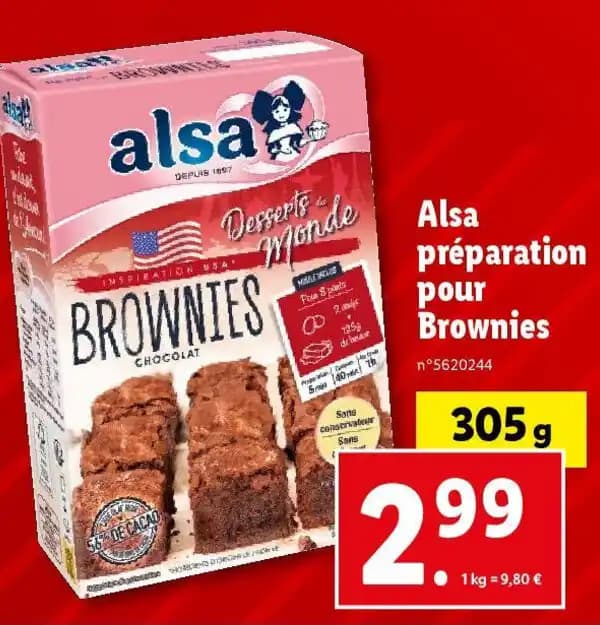 Alsa préparation pour Brownies