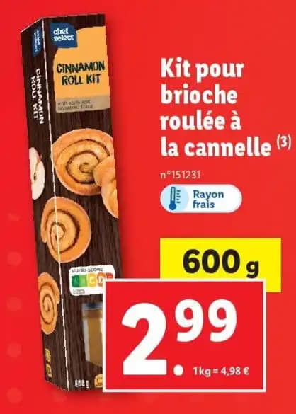 Kit pour brioche roulée à la cannelle (³)
