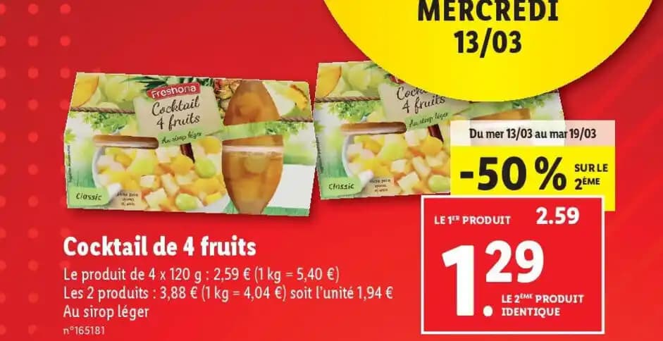 Cocktail de 4 fruits