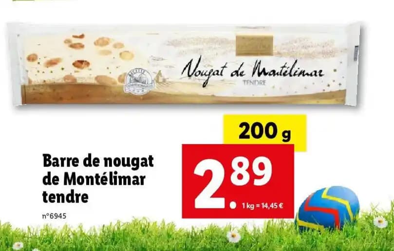 Barre de nougat de Montélimar tendre