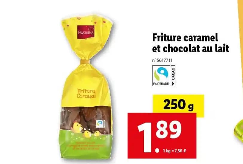 Friture caramel et chocolat au lait