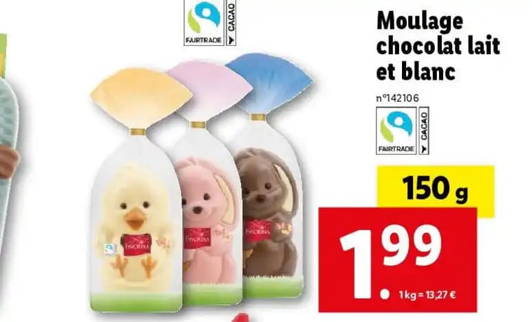 Moulage chocolat lait et blanc