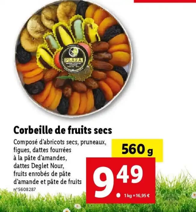 Corbeille de fruits secs