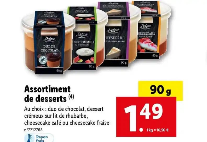 Assortiment de desserts (4)