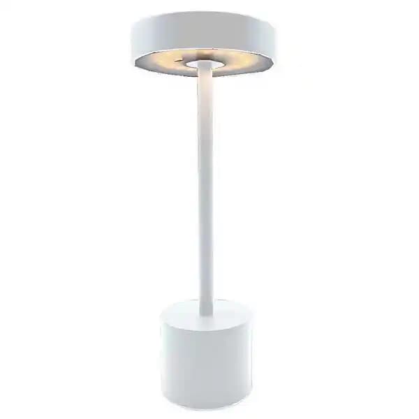Lampe de table sans fil ROBY WHITE Blanc Aluminium