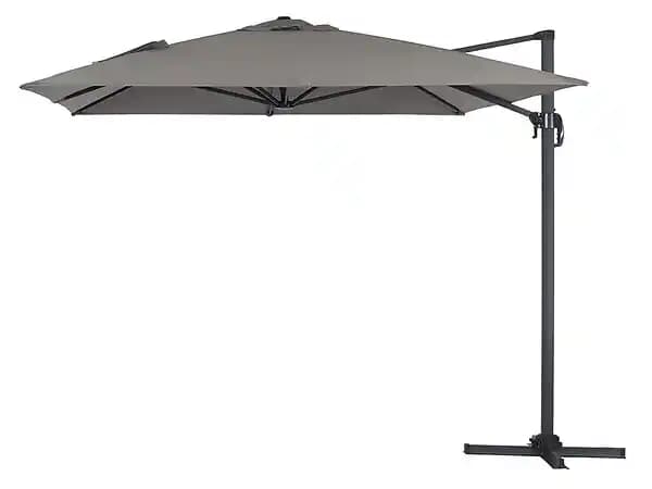 Parasol jardin déporté Alu Sun 4 - Rectangle - 3 x 4 m - Gris
