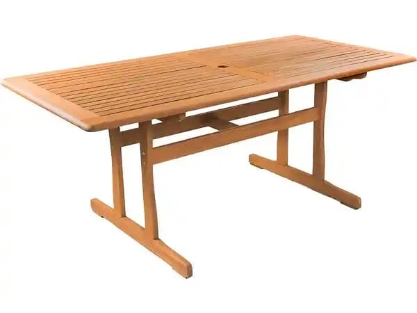 Table de jardin Osaka - 180 x 90 cm - Bois naturel