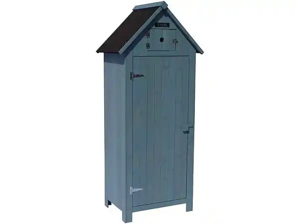 Armoire de jardin Cabanon - 77 x 54.5 x 179 cm - Bleu ciel