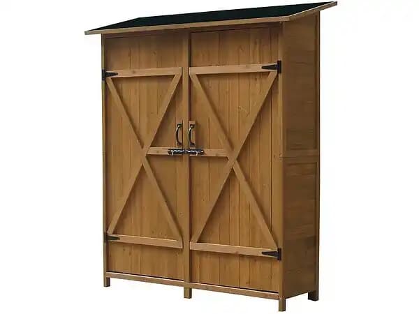 Armoire de jardin Espacio - 140 x 49 x 162 cm - Marron