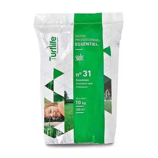 Gazon économique professionnel Turflife n°31 sac 10kg jusqu'à 300m²