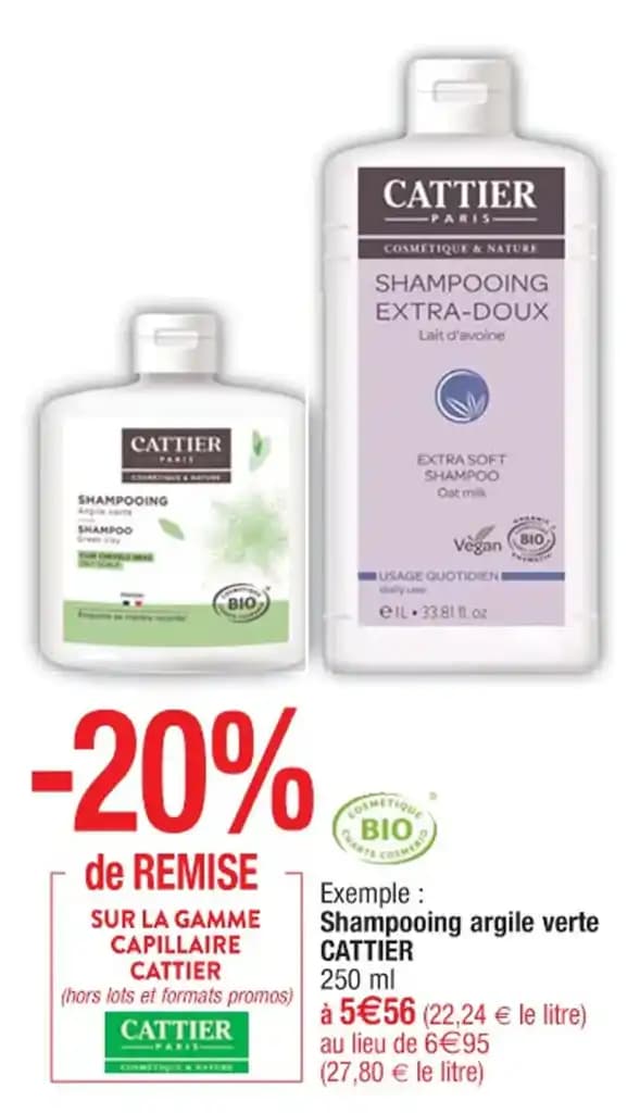 Shampooing argile verte CATTIER