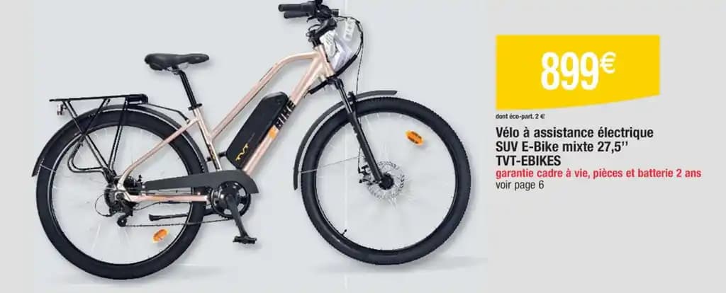Vélo à assistance électrique SUV E-Bike mixte 27,5" TVT-EBIKES