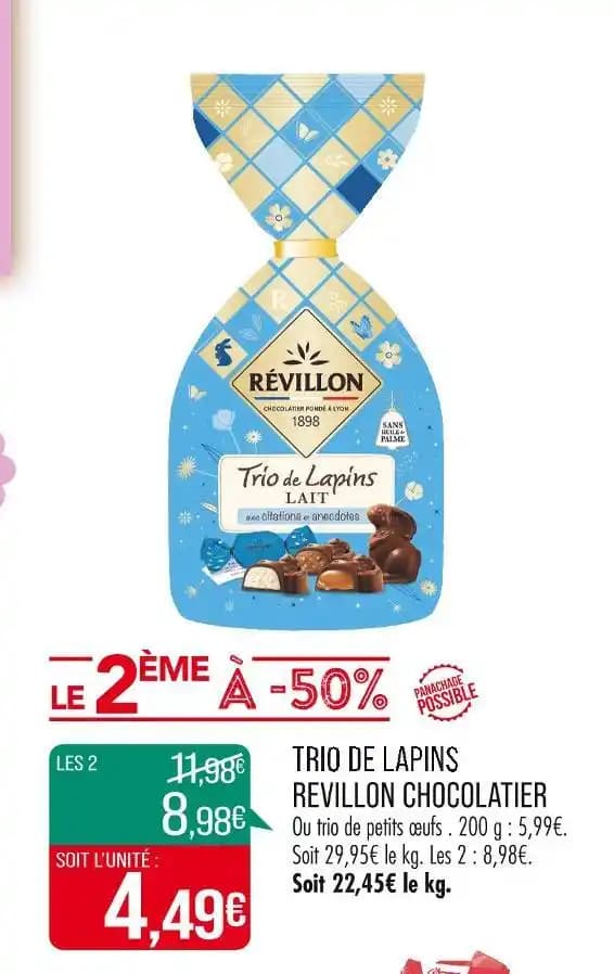 REVILLON CHOCOLATIER TRIO DE LAPINS