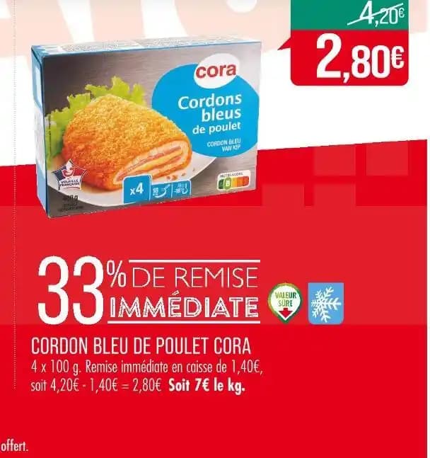 CORA CORDON BLEU DE POULET