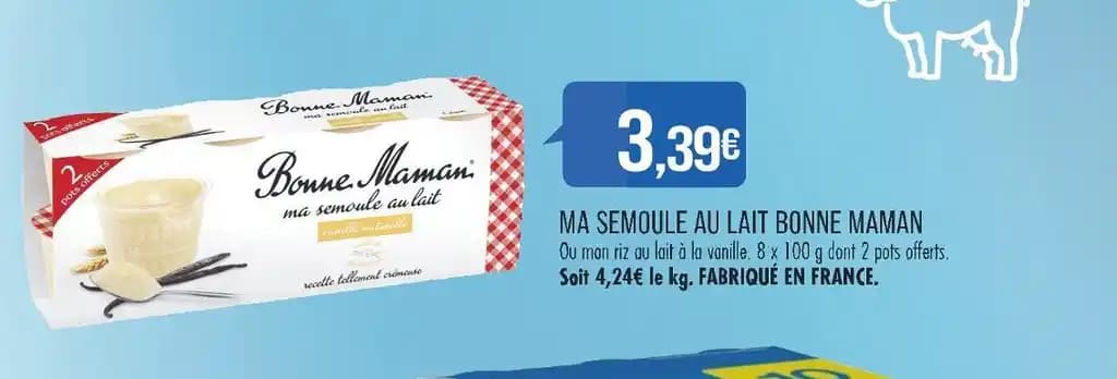 BONNE MAMAN MA SEMOULE AU LAIT