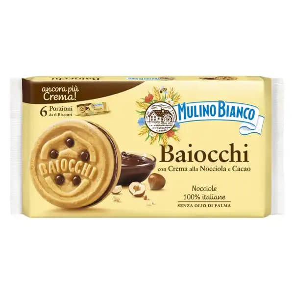 MULINO BIANCO Biscuits Baiocchi Noisettes et cacao