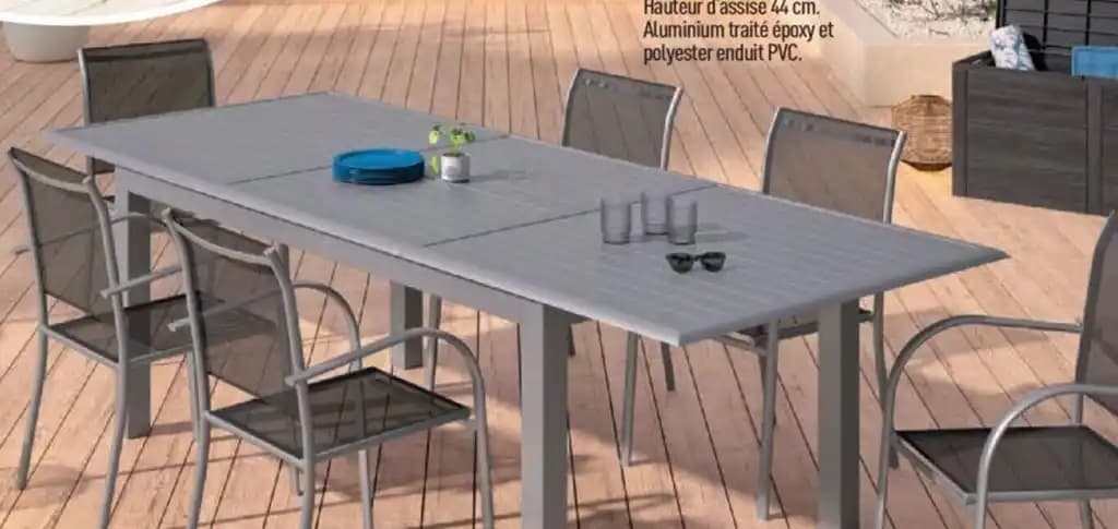 la table extensible azua +6 fauteuils piazza