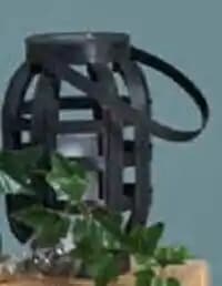 LA LANTERNE SOLAIRE LED 15x39,5 cm. Rotin.