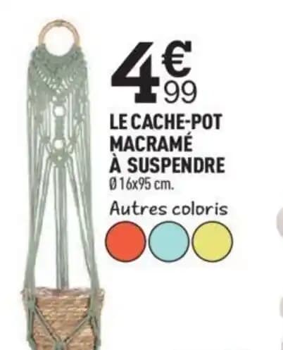 LE CACHE-POT MACRAMÉ À SUSPENDRE
