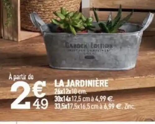 LA JARDINIÈRE 26x12x10 cm.
