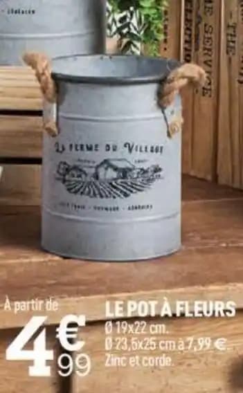 LE POT À FLEURS 019x22 cm.