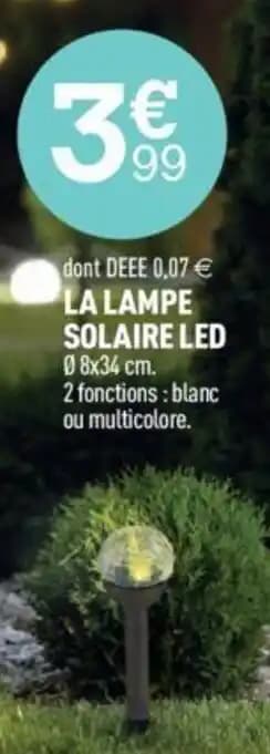 LA LAMPE SOLAIRE LED 08x34 cm.
