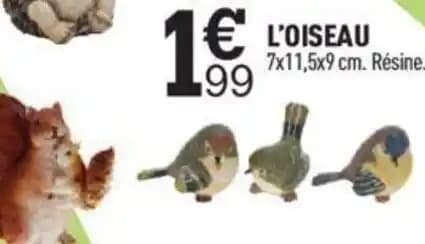 L'OISEAU 7x11,5x9 cm. Résine.
